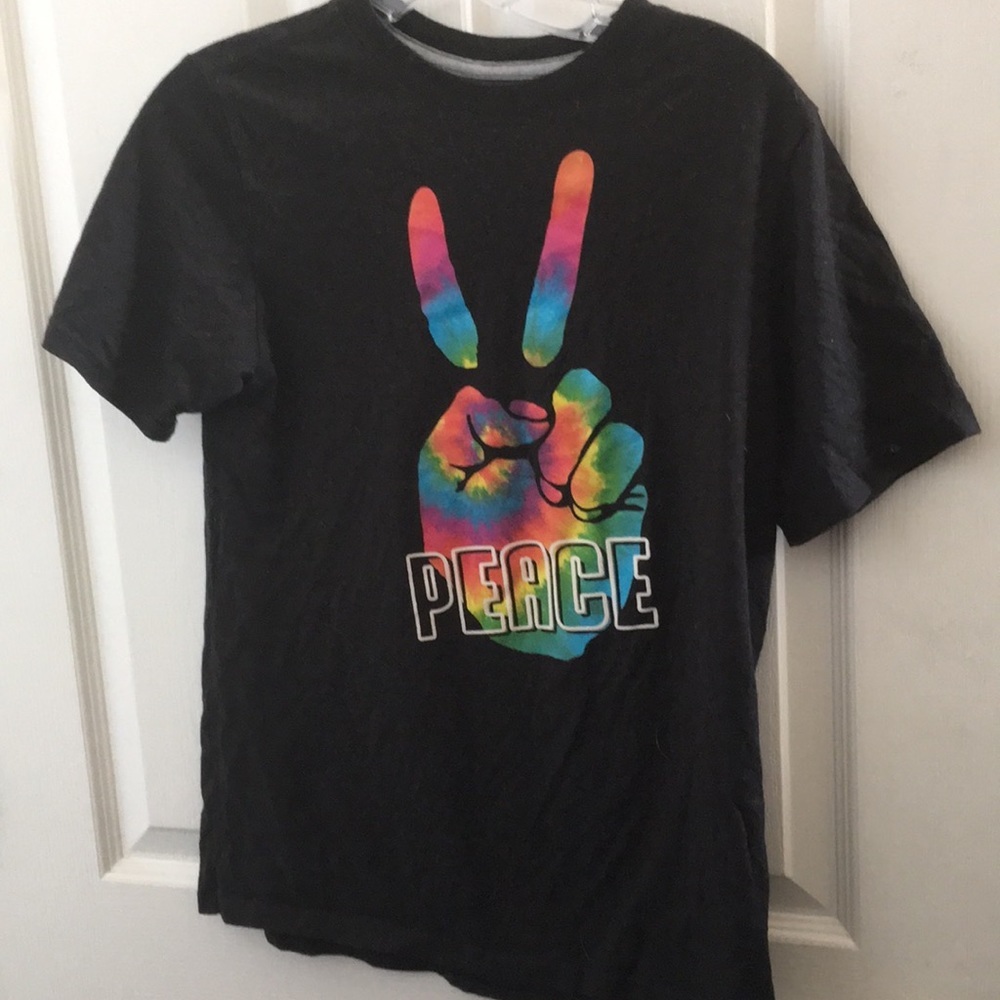 Girls wonder nation short sleeved peace tee xl